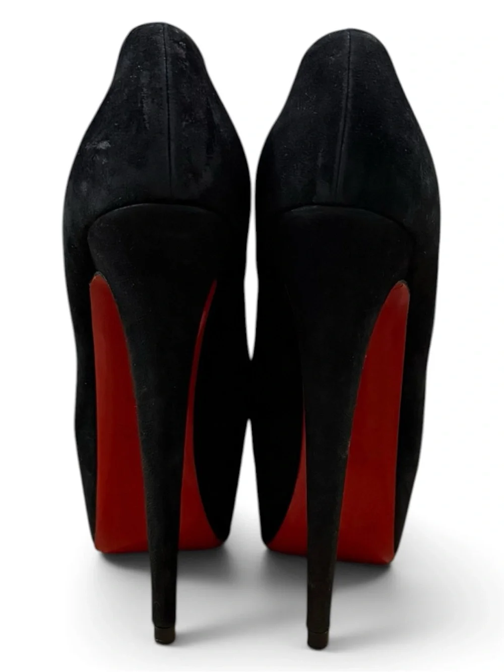 Christian Louboutin Daffodile Black Suede Platform Pumps – Size 38.5